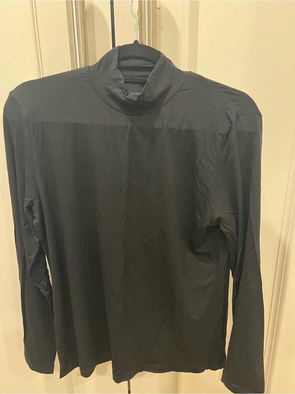 Organic Basics Black Turtleneck Long Sleeve Top